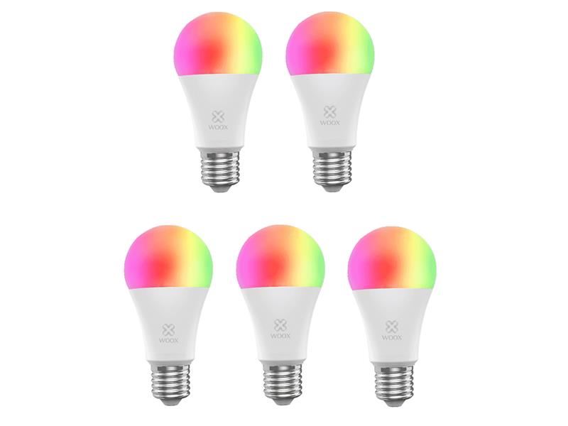 Smart sada LED žárovek E27 10W RGB WOOX R9077/5 ZigBee Tuya