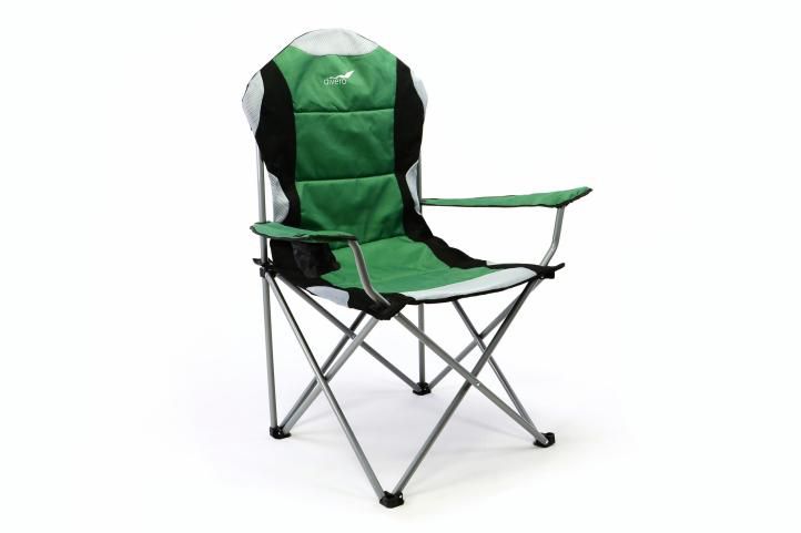 Divero Deluxe 35116 Skládací kempingová rybářská židle - zeleno/černá Divero