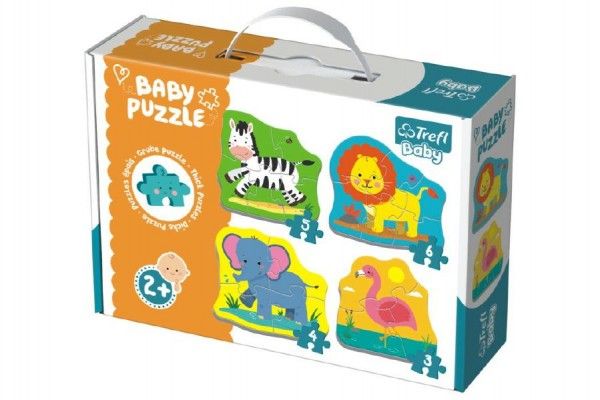 Puzzle baby Safari 4ks v krabici 27x19x6cm 2+ Teddies