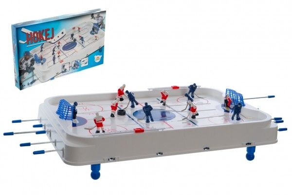Teddies Hokej společenská hra 63x41cm plast/kov kovová táhla v krabici 73x43