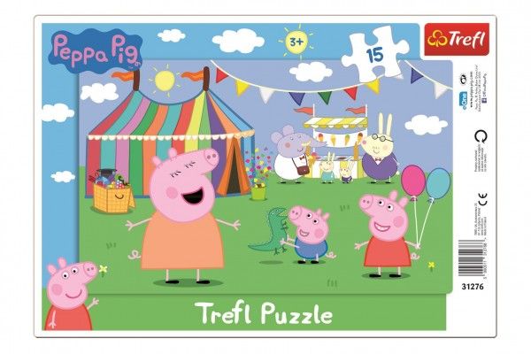 Trefl Prasátko Peppa: V zábavním parku 15 dílků Teddies