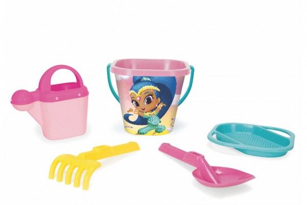 Sada na písek pro dívky 5 ks Shimmer&Shine plast v síťce