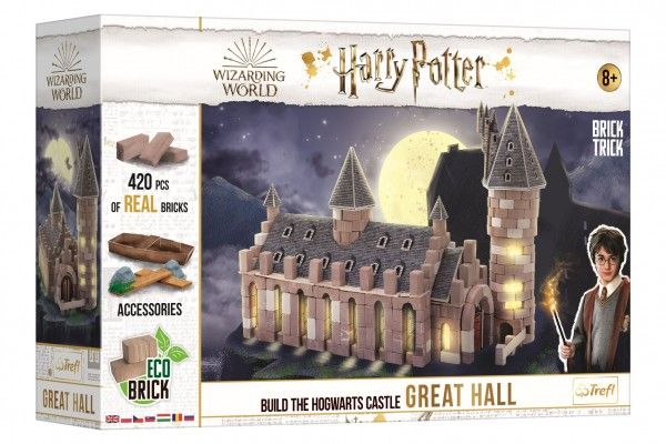 Stavějte z cihel Harry Potter - Velká síň stavebnice Brick Trick v krabici 40x27x9cm Teddies