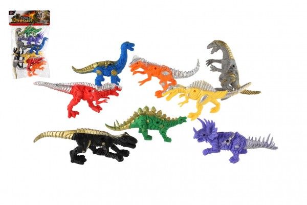 Dinosaurus/Drak 8ks plast 14-17cm v sáčku 22x35x7cm Teddies