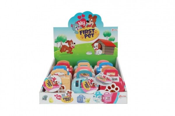 Zvířátko v přepravním boxu plast 7x9cm 3 barvy Teddies