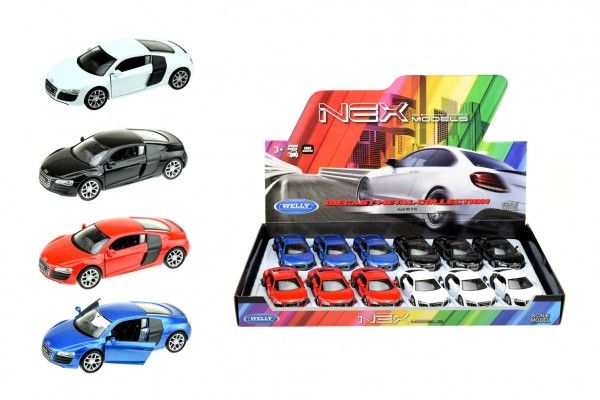 Auto Welly Audi R8 kov/plast 12cm na zpětné natažení Teddies