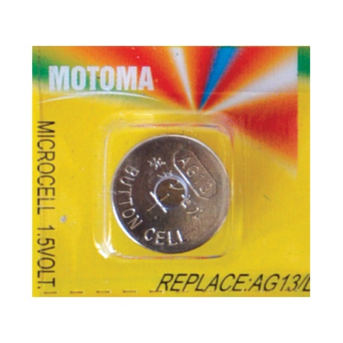 Baterie LR44 (AG13) MOTOMA alkalická - rozbaleno