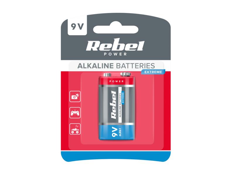 Baterie 6LR6 (9V) alkalická REBEL EXTREME BAT0092B