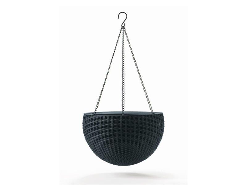 Květináč závěsný KETER Hanging Sphere whiskey Graphite