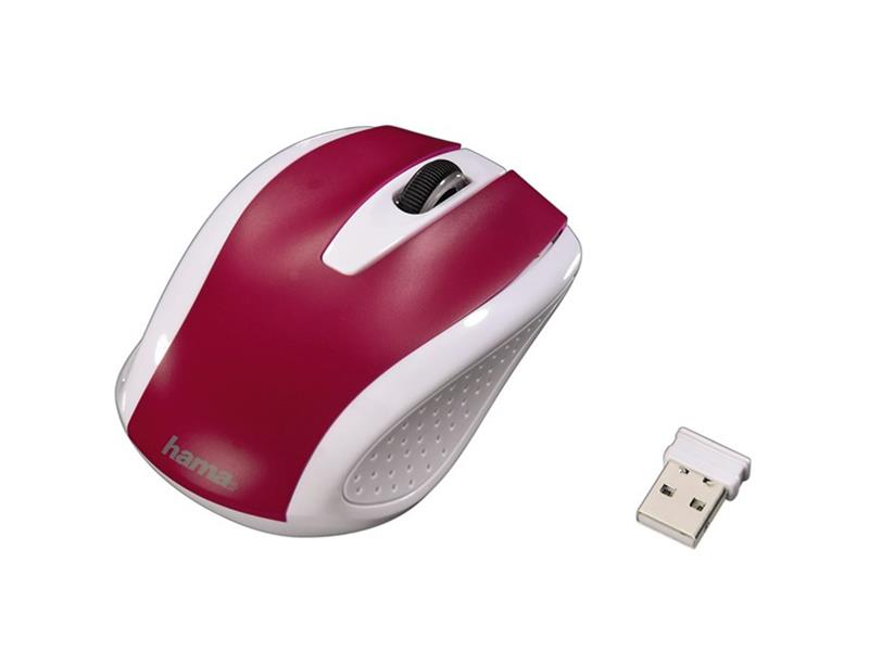Myš HAMA AM-7200 bezdrátová červená