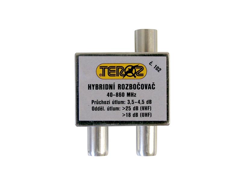 Anténní rozbočovač 2x TV IEC (hybridní) Teroz