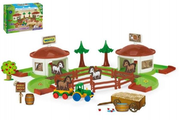 Kid Cars 3D - Koňský ranč s doplňky v krabici Wader Teddies