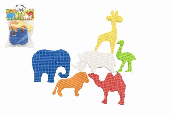 Vodolepky Pěnové dílky ZOO/Safari 6ks v sáčku 14x21cm Teddies