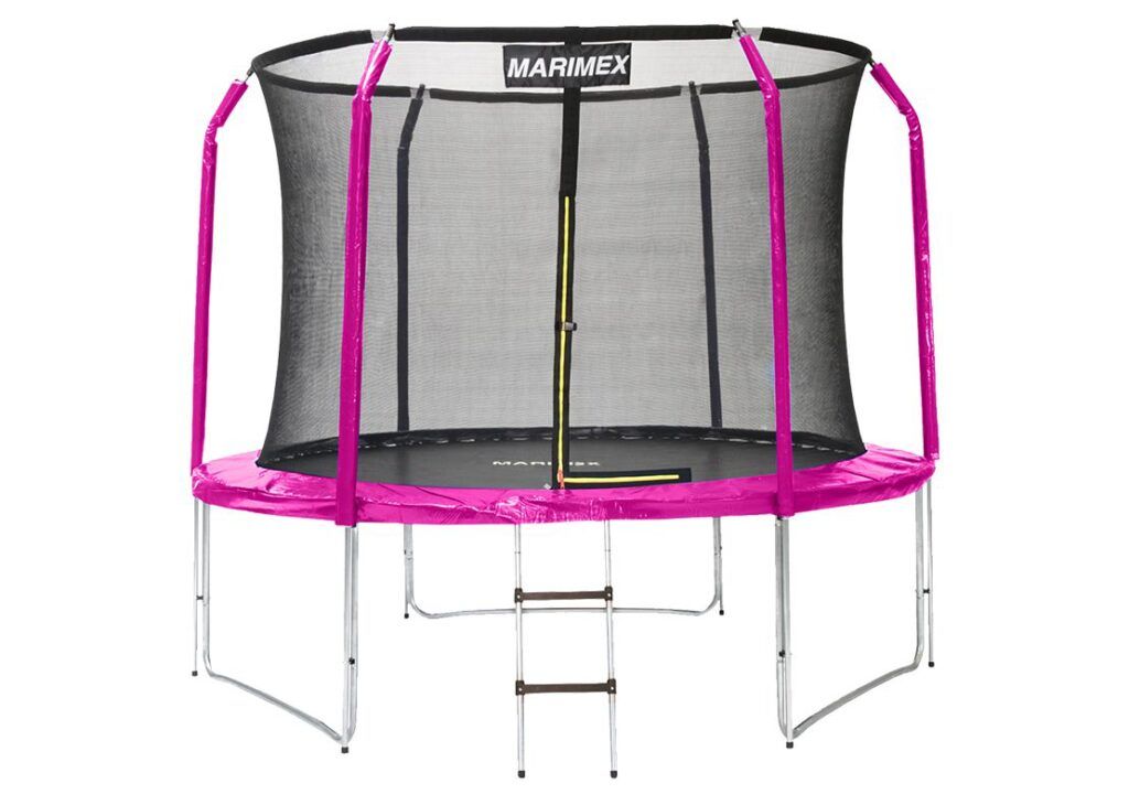 Marimex Trampolína 305 cm růžová + ochranná síť + schůdky