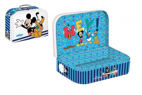 Kufřík/Kufr školní papírový Disney Mickey a přátelé 35x23x10cm ve fólii Teddies