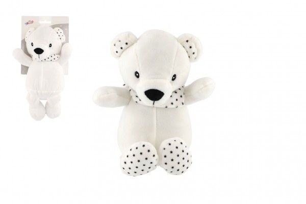 Medvěd/Medvídek sedící se šátkem plyš 20cm na kartě v sáčku 0+ Teddies