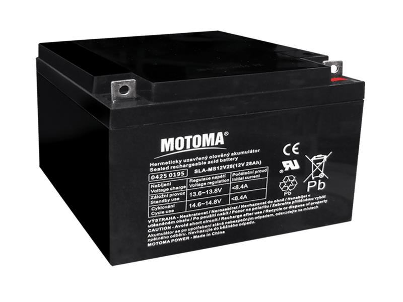 Baterie olověná 12V 28Ah MOTOMA