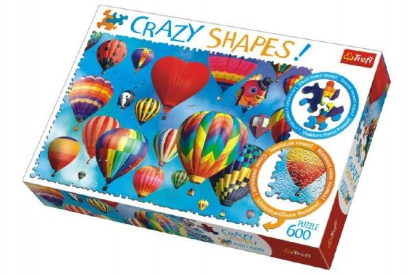 Puzzle Barevné balóny 600 dílků Crazy Shapes 68 x 48 cm Teddies