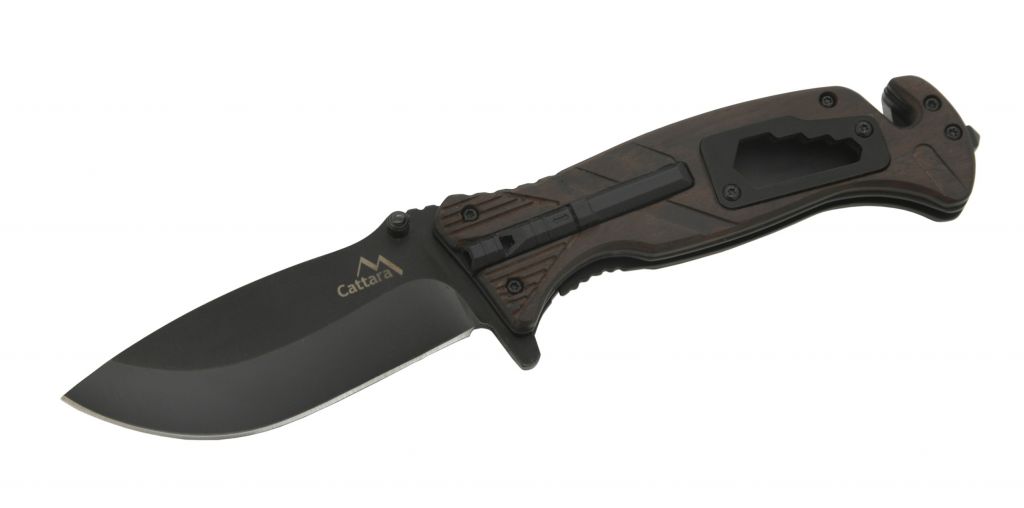 88294 Cattara Zavírací nůž BLACK BLADE s pojistkou