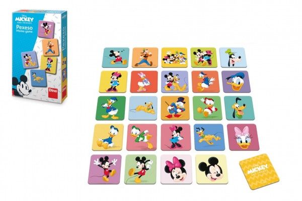 Pexeso Mickey a kamarádi 48ks pevných kartiček v krabičce 11