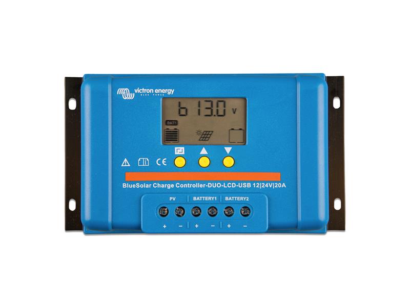 Solární regulátor PWM Victron Energy BlueSolar-light DUO 20A LCD a USB 12V/24V