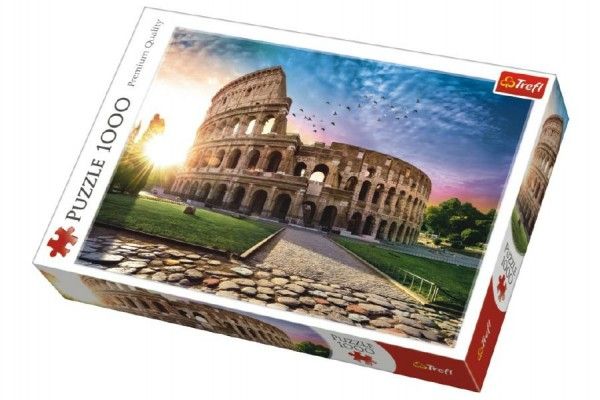 Puzzle Prosluněné Koloseum Řím 1000 dílků v krabici 40x27x6cm Teddies