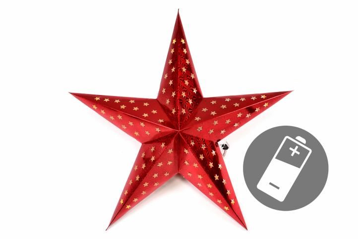 Nexos 32548 Vánoční dekorace - hvězda s časovačem 60 cm - 10 LED