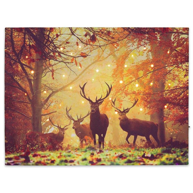 Nástěnná malba jelení stádo