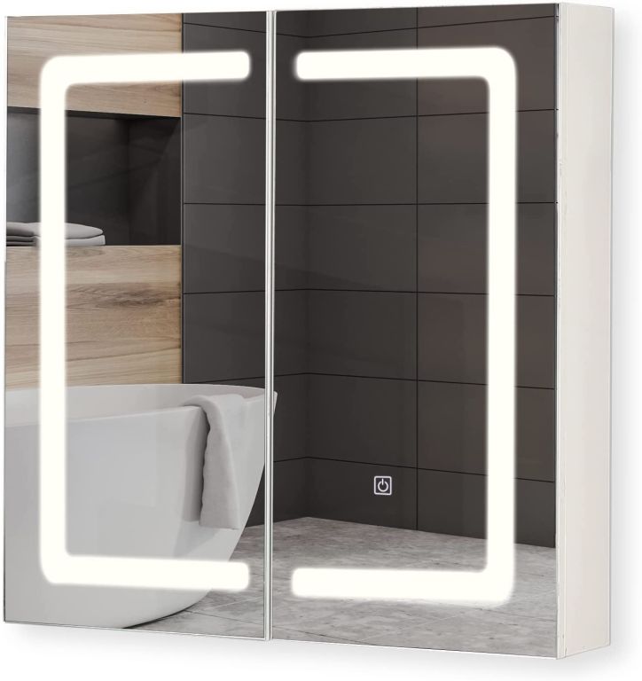 MIADOMODO Zrcadlová skříňka s LED osvětlením
