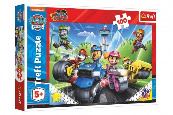 Puzzle Tlapková patrola na motorkách/Paw patrol 100 dílků 41x27