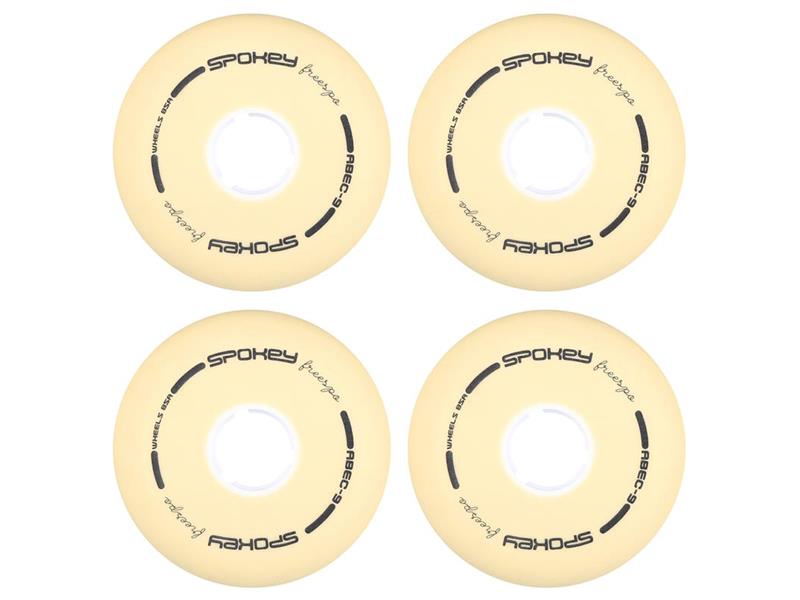 Náhradní kolečka k bruslím SPOKEY FREESPO WHITE SET 80mm