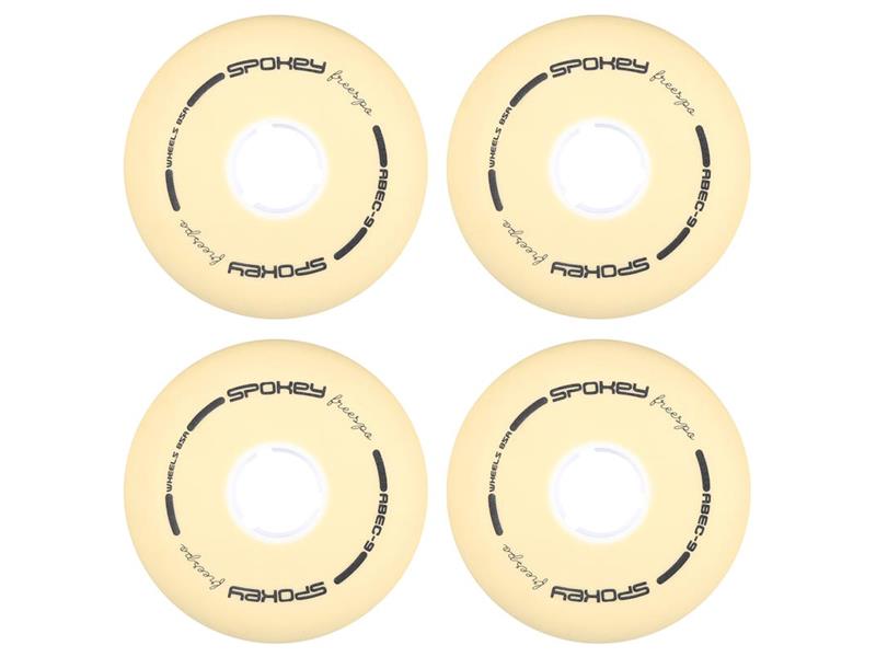 Náhradní kolečka k bruslím SPOKEY FREESPO WHITE SET 80mm