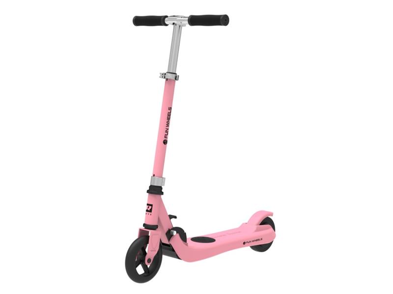 Koloběžka elektrická REBEL FUN WHEELS PINK dětská - rozbaleno - poškozený originální obal