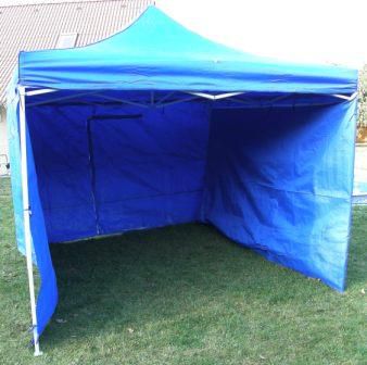 Zahradní párty stan CLASSIC nůžkový + boční stěny - 3 x 3 m modrý Tradgard