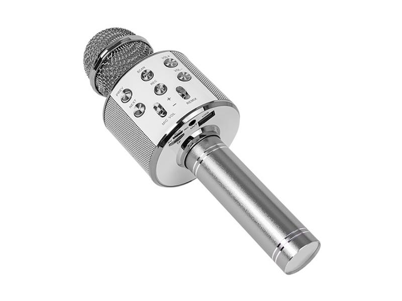 Dětský karaoke mikrofon BLOW PRM402 Silver - rozbaleno - poškozený obal