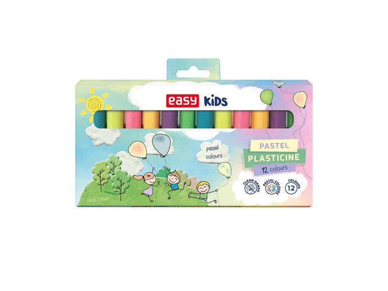 Plastelína EASY PASTEL sada 12barev