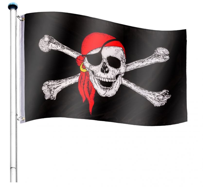 Tuin Vlajkový stožár vč. pirátské vlajky - 650 cm FLAGMASTER®