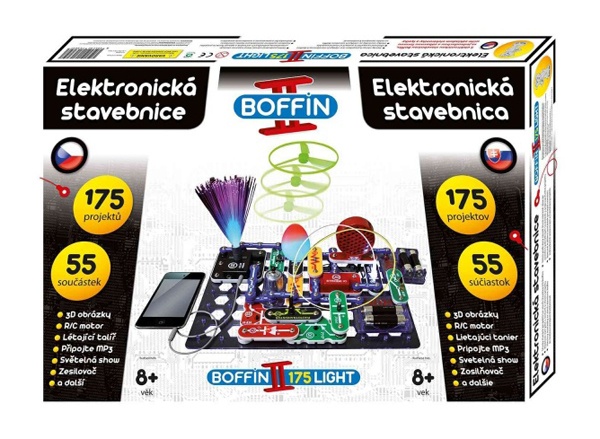 Stavebnice elektronická BOFFIN II 175 LIGHT - rozbaleno - mírně poškozený obal