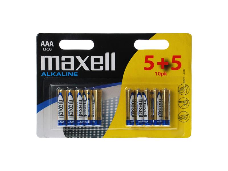 Baterie AAA (R03) alkalická MAXELL 10ks / blistr