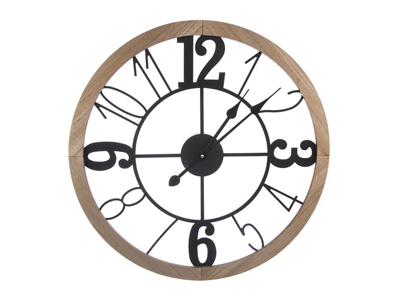 Hodiny INDECOR Black/brown 60cm