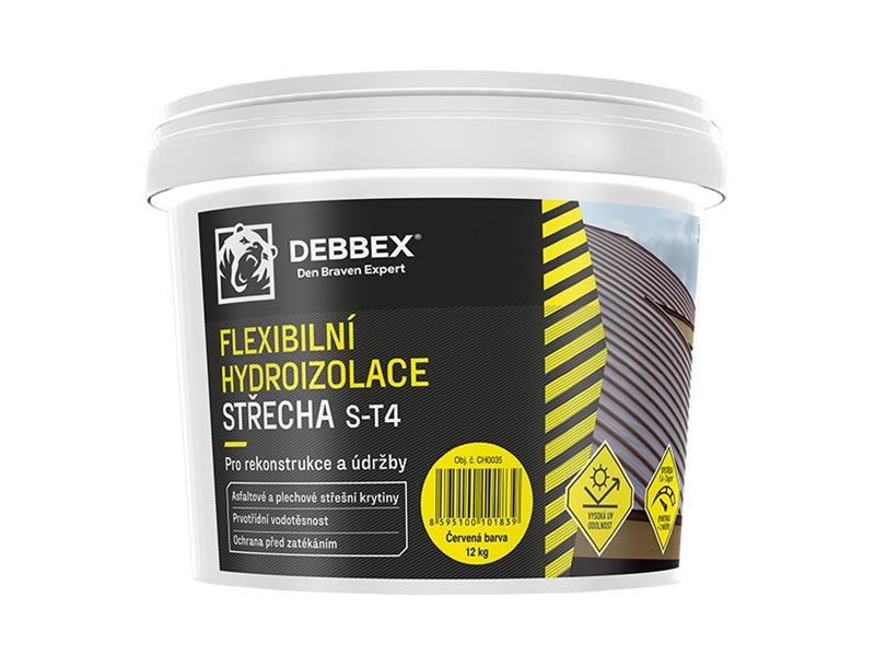 Flexibilní hydroizolace STŘECHA S-T4 DEN BRAVEN DEBBEX černá 5kg