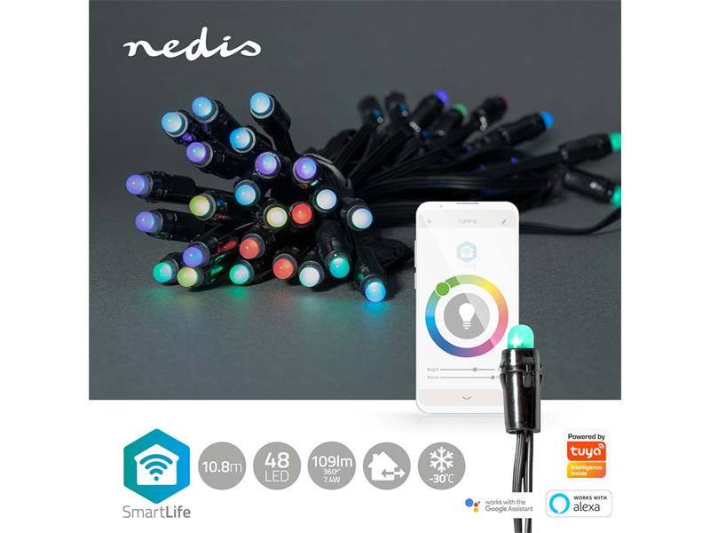 Smart LED vánoční řetěz NEDIS WIFILP01C48 10