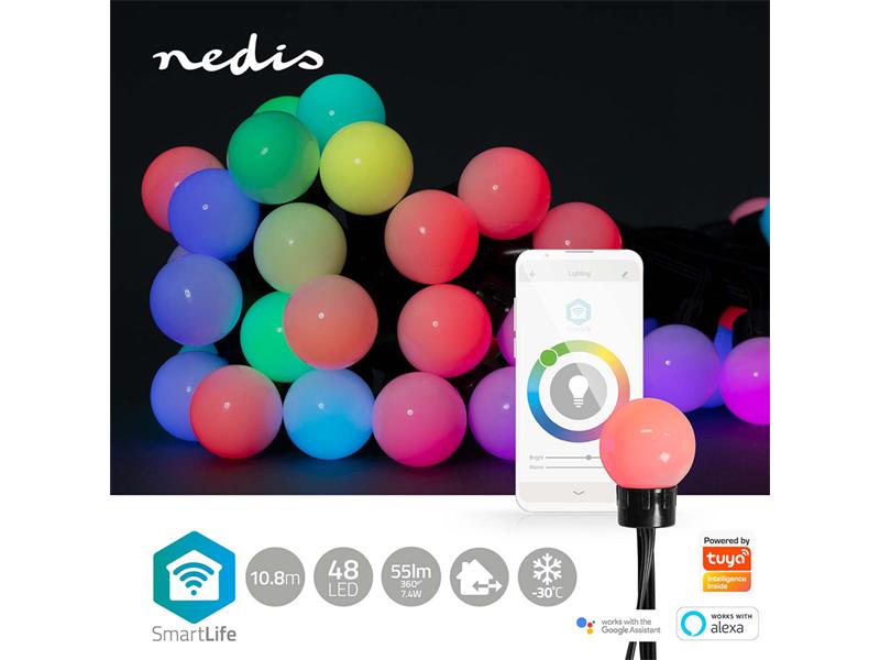 Smart LED vánoční řetěz NEDIS WIFILP02C48 10