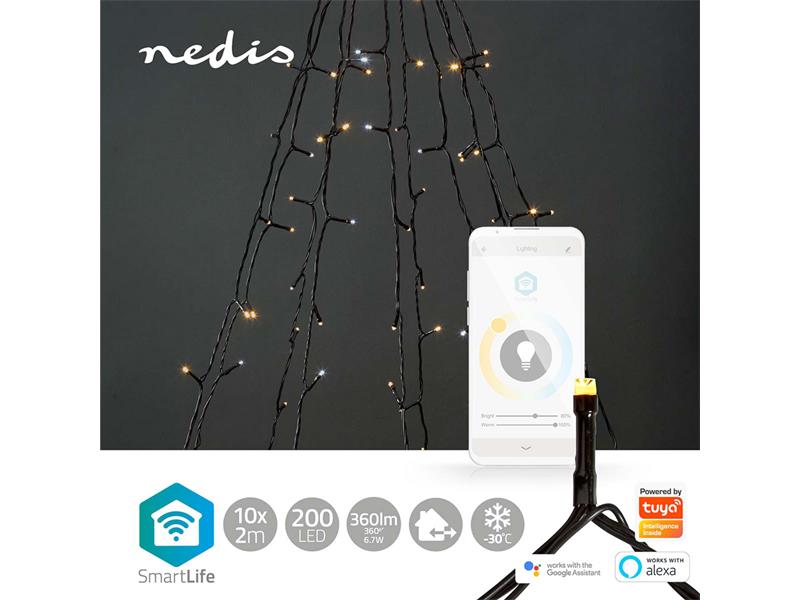 Smart LED vánoční řetěz NEDIS WIFILXT02W200 10x2m WiFi Tuya