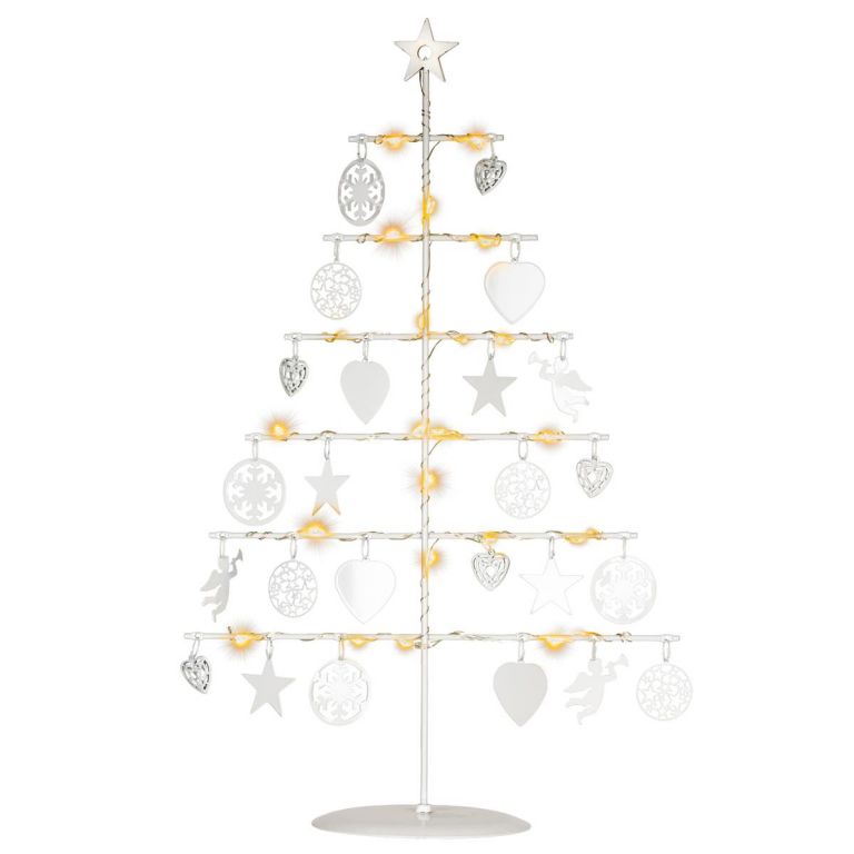 Nexos 64264 Vánoční kovový dekorační strom - bílý
