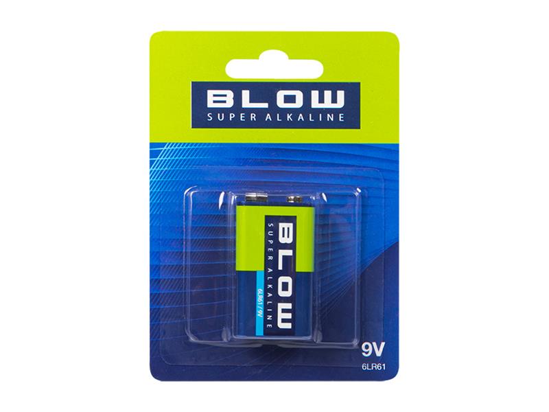 Baterie 9V (6LR61) alkalická BLOW Super Alkaline 1ks / blistr