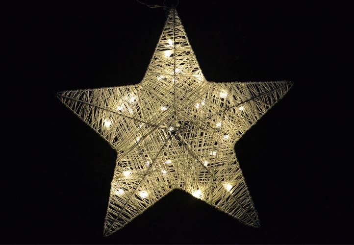 Nexos 28302 Vánoční dekorace - vánoční hvězda - 35 cm