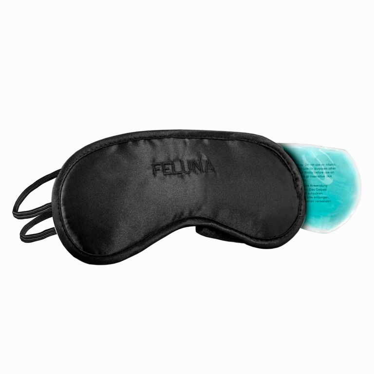 Feluna Spací maska včetně chladící vložky - černá Feluna