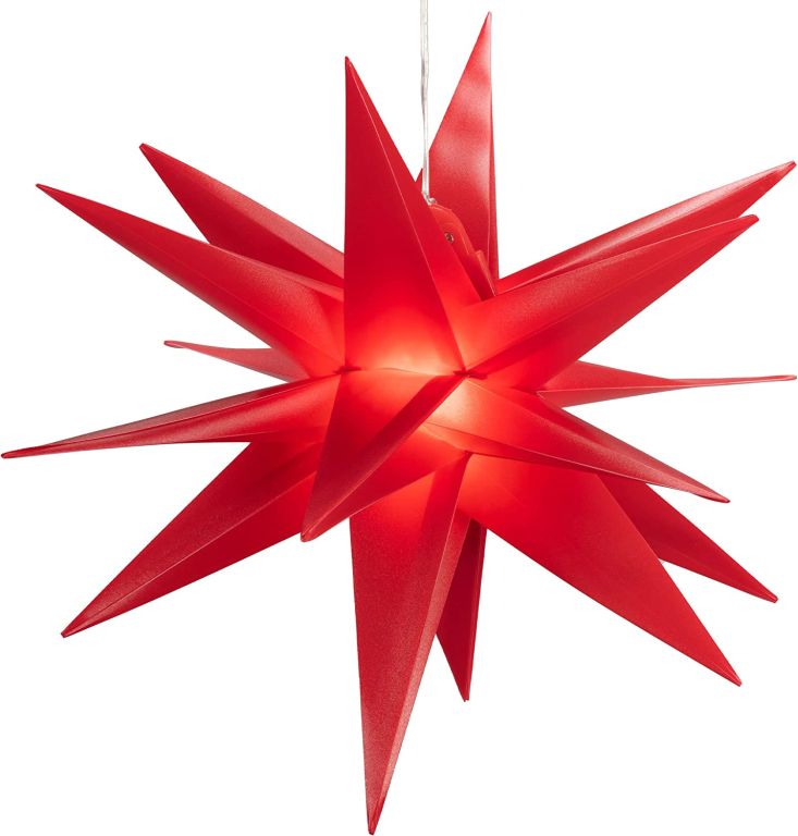 Nexos 67071 Vánoční dekorace hvězda s časovačem - 10 LED
