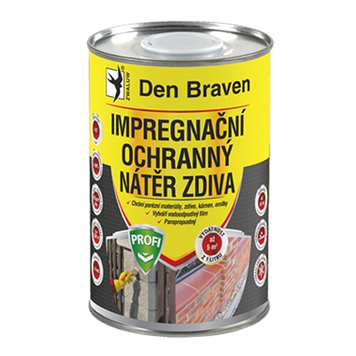 Impregnační a ochranný nátěr zdiva Den Braven PROFI 5l - rozbaleno - jen pokrčený barel